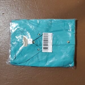 Scandia Woods  Shirt Button Down Long Sleeve Pockets Turquoise Blue Xl